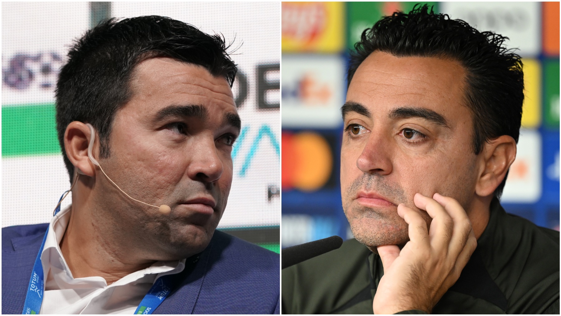 Deco y Xavi. (Getty)