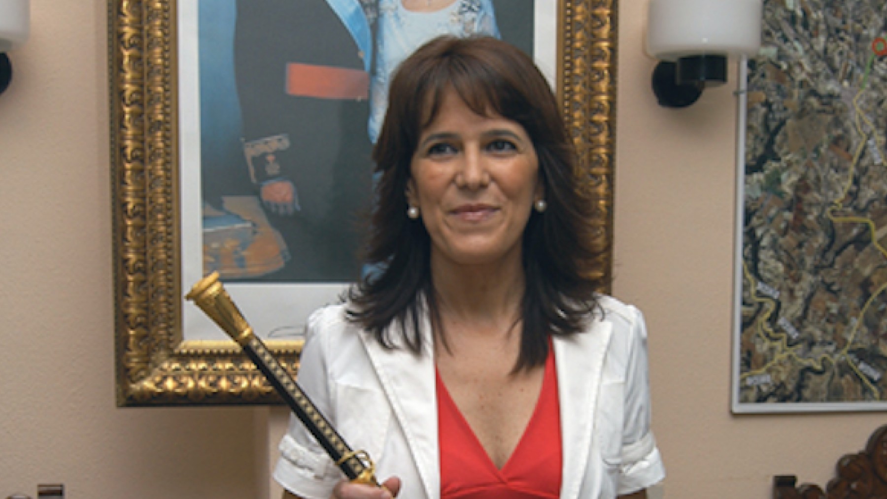 Dolores Caballero cuando era alcaldesa de la localidad gaditana de Alcalá del Valle.