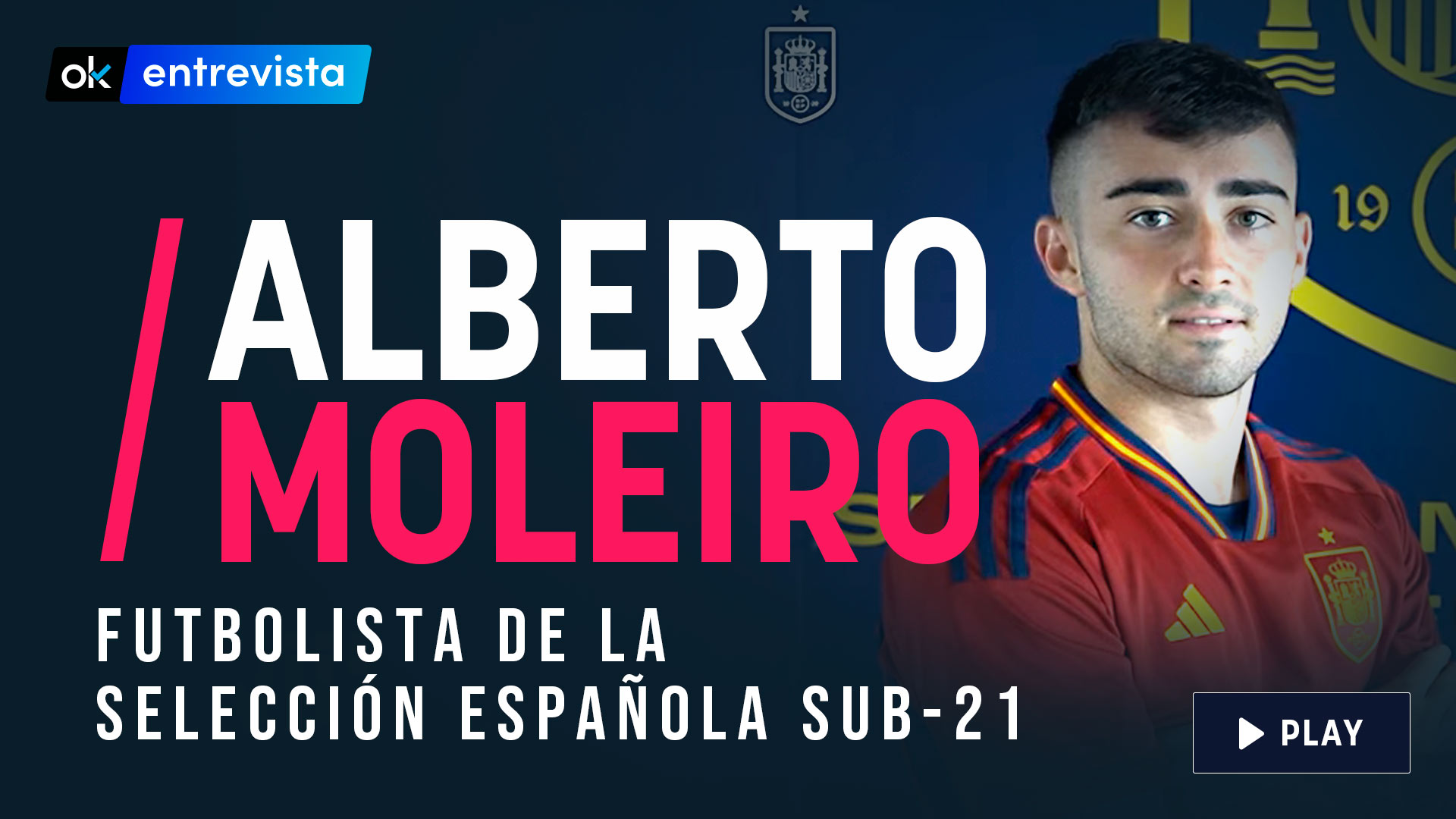 Alberto Moleiro, jugador de la selección española sub-21