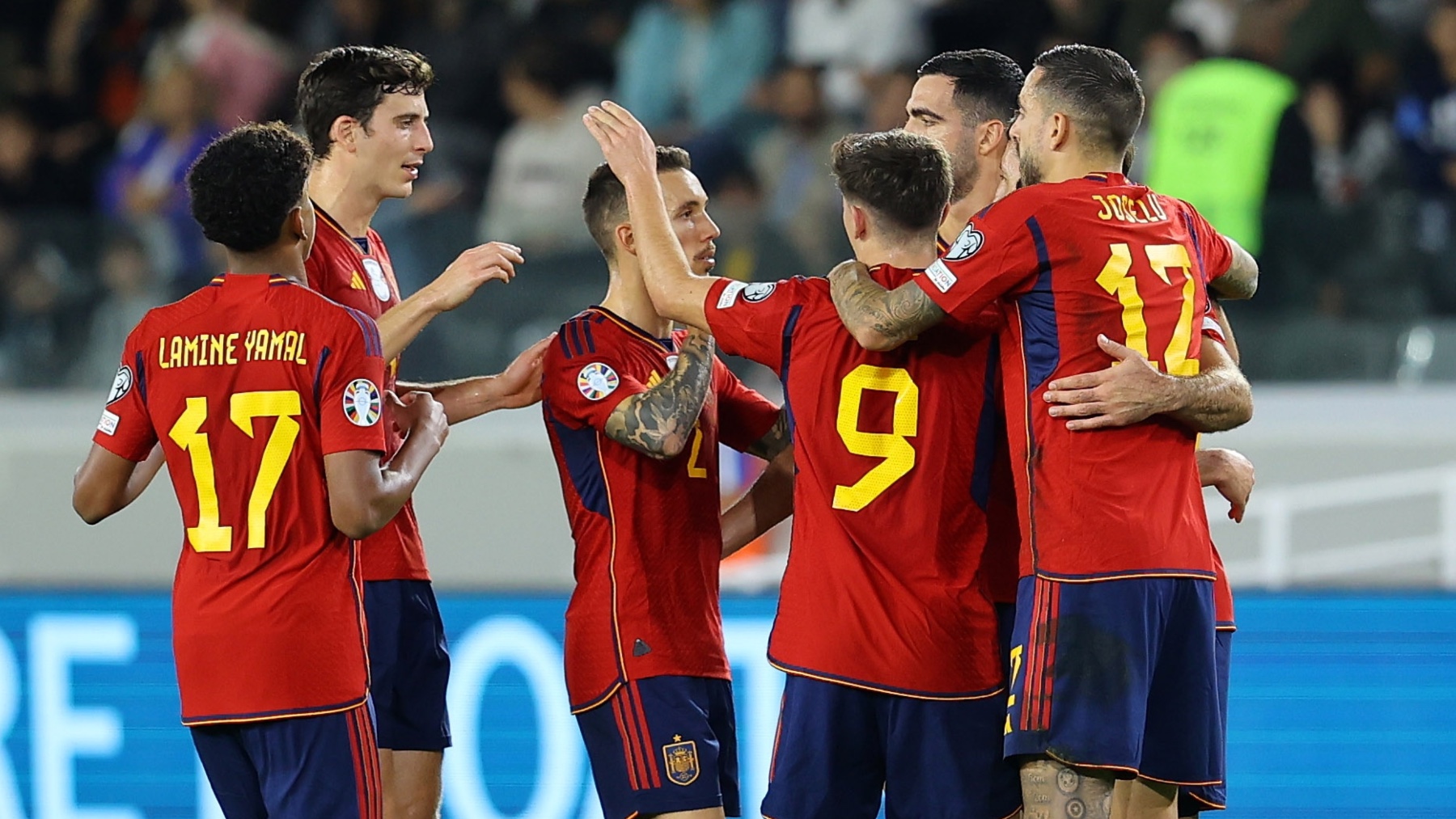Los jugadores de la selección española celebran un gol ante Chipre. (EFE)