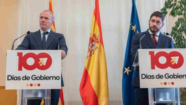 Aragón 100 días gobierno, Jorge Azcón y Alejandro Nolasco