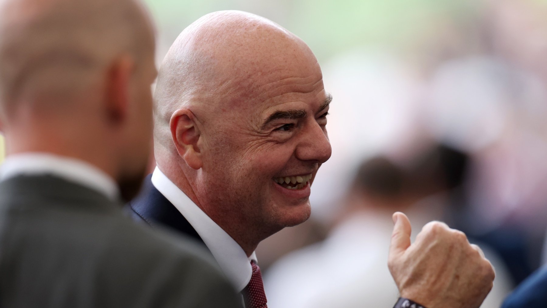 Gianni Infantino, durante un partido reciente. (Getty)