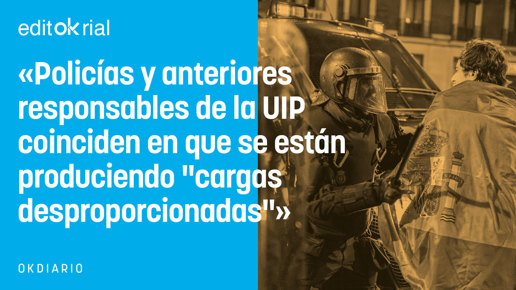 Condenamos la violencia en Ferraz y también la desproporción de las cargas de Marlaska