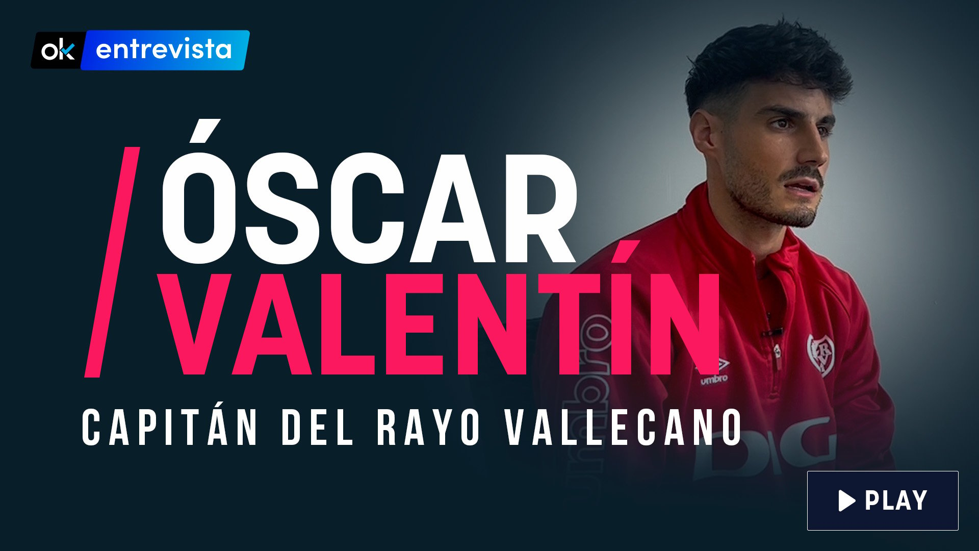 Óscar Valentín, capitán del Rayo Vallecano.