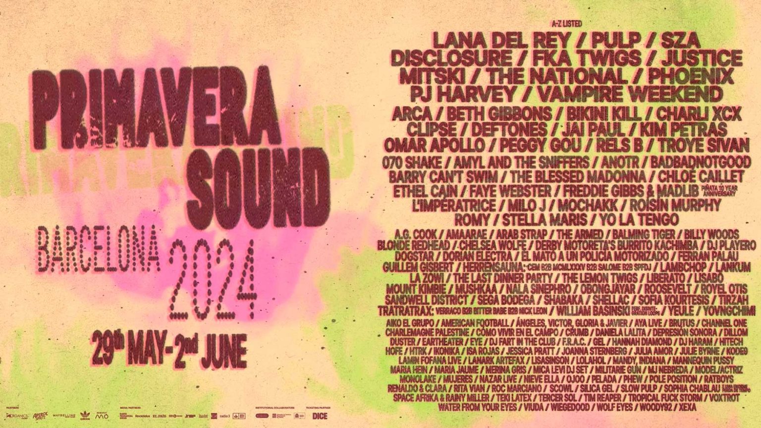 Primavera Sound 2024 lanza su enorme cartel con 150 nombres y Lana del