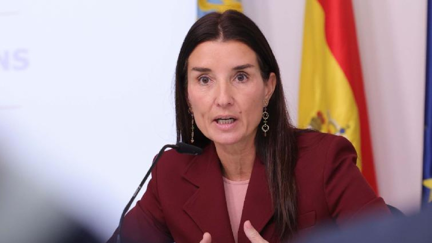 Ruth Merino, este martes, tras el Pleno del Gobierno valenciano.