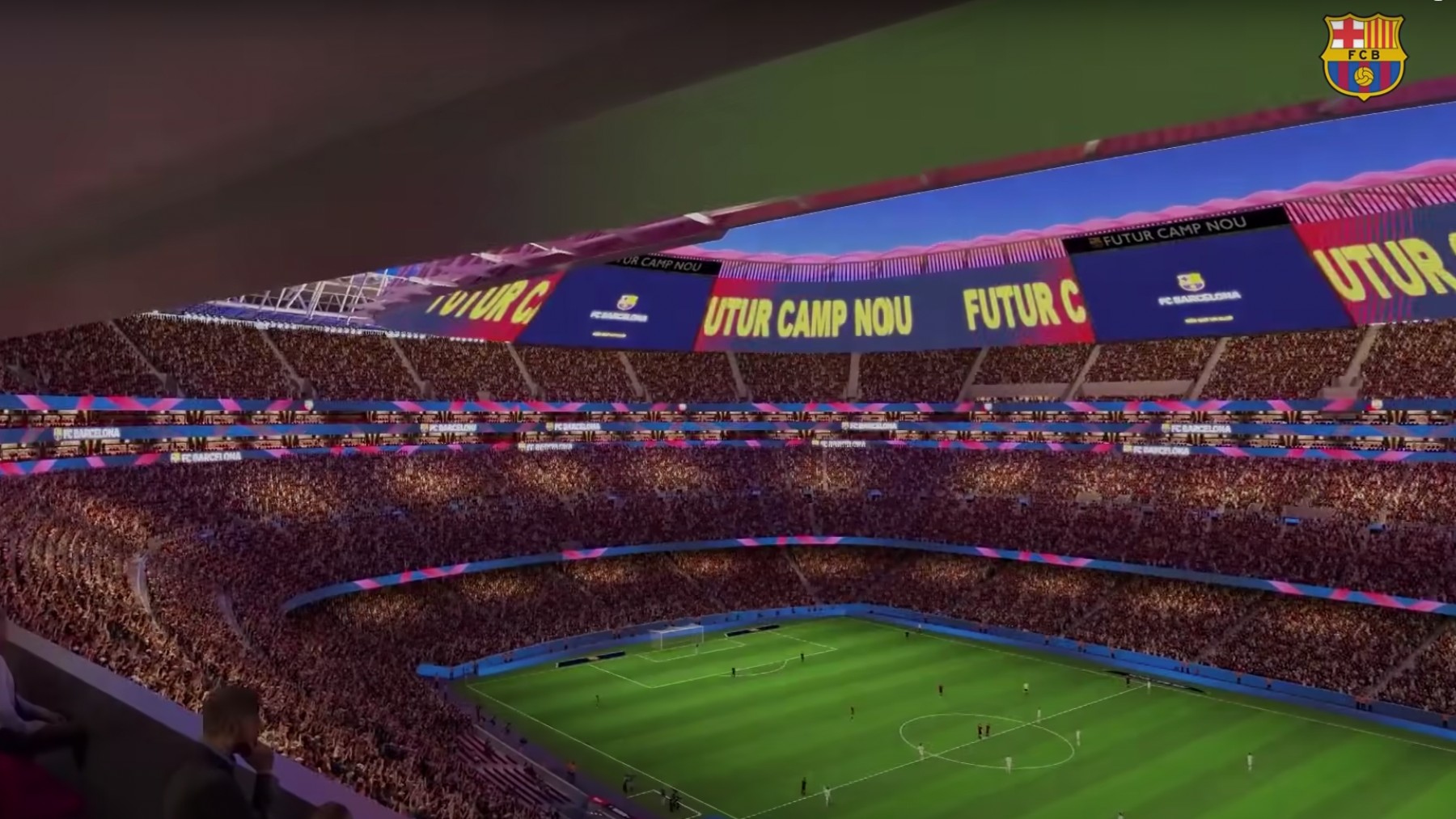 El Camp Nou no tendrá esta imagen que presentó el Barcelona.