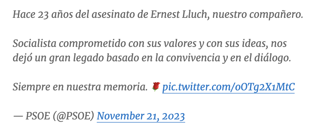 PSOE Ernest Lluch