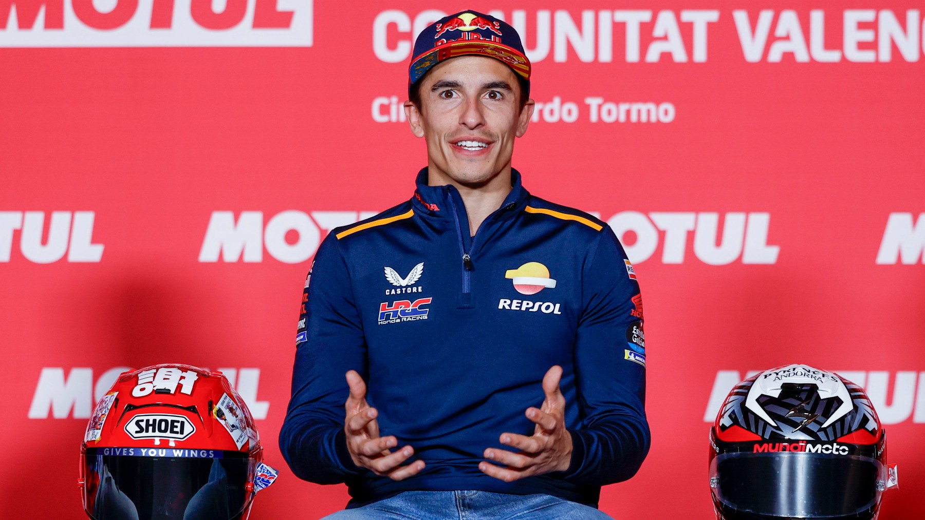 Marc Márquez durante la rueda de prensa oficial del GP de la Comunidad Valenciana. (EFE)