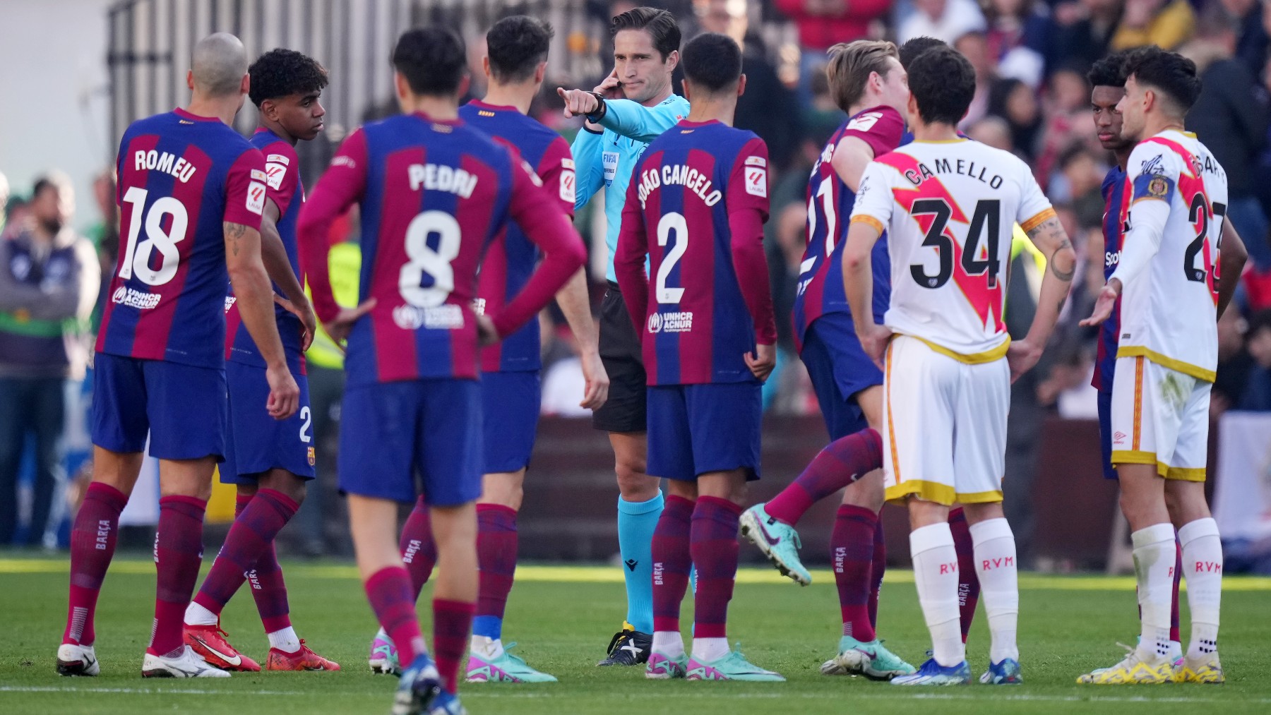 Una imagen del Rayo-Barcelona. (Getty)