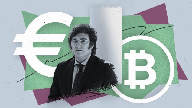 Javier Milei, dolarización, euro, bitcoin