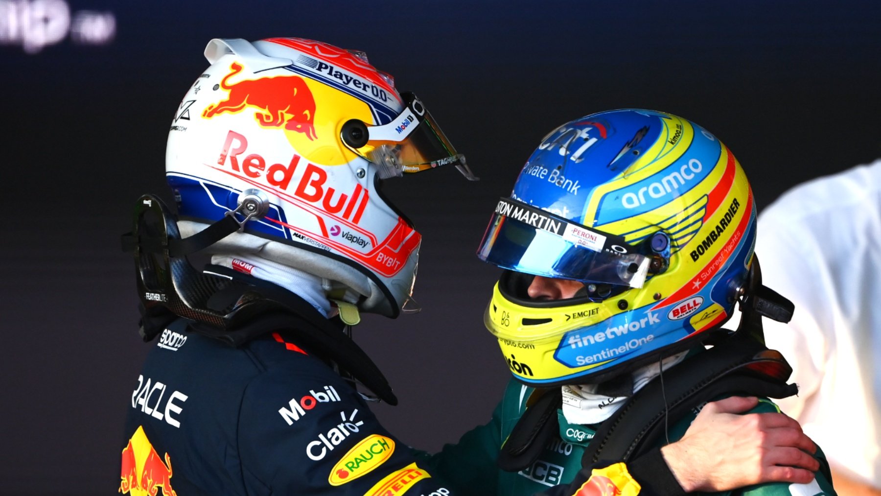 Max Verstappen y Fernando Alonso. (Getty)