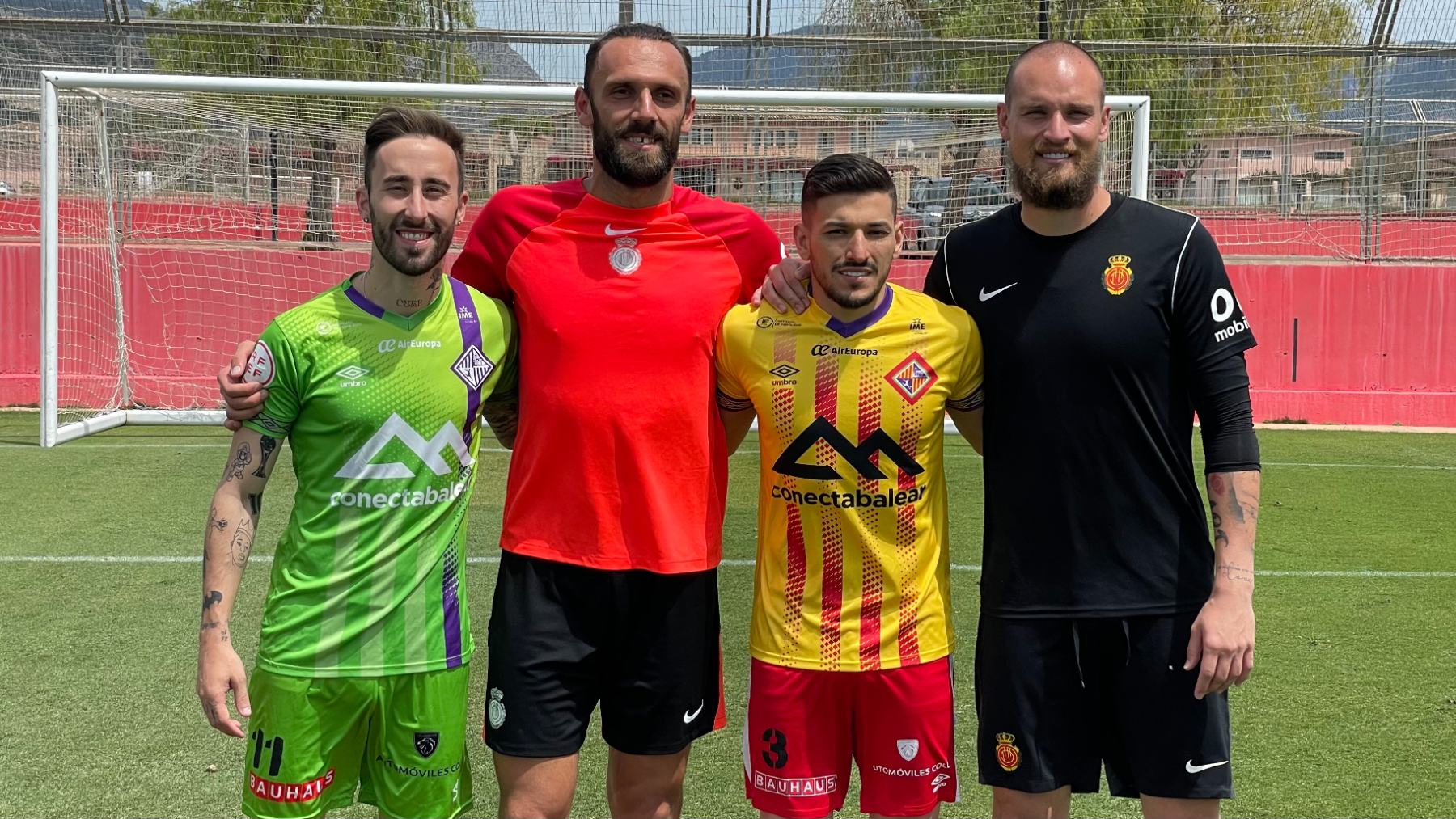 Rivillos, Muriqi, Luan Muller y Rajkovic, en Son Bibiloni