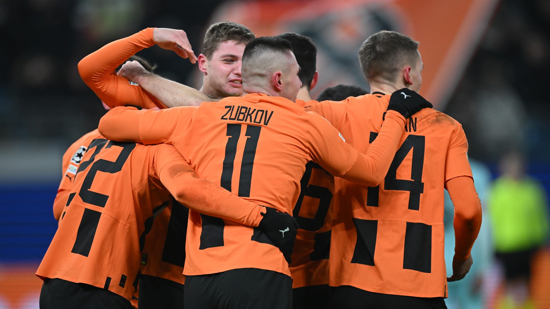 Los jugadores del Shakhtar celebran un gol. (Getty)