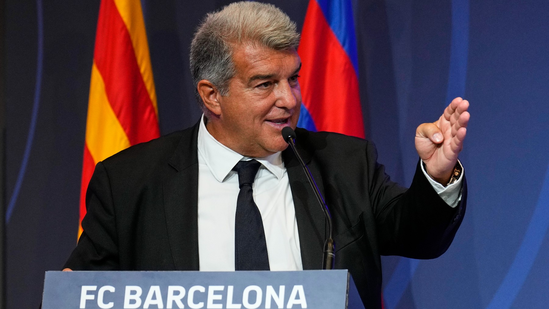 Joan Laporta en un acto del Barcelona. (EFE)