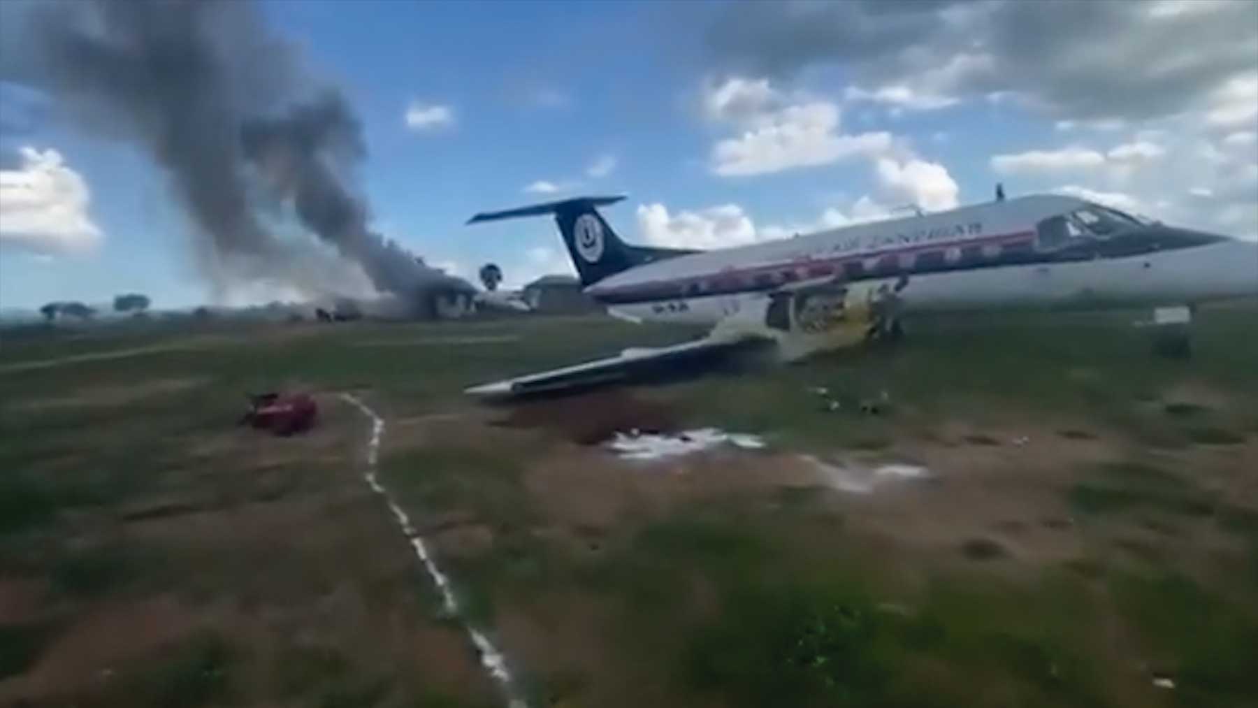 Avión estrellado en Tanzania