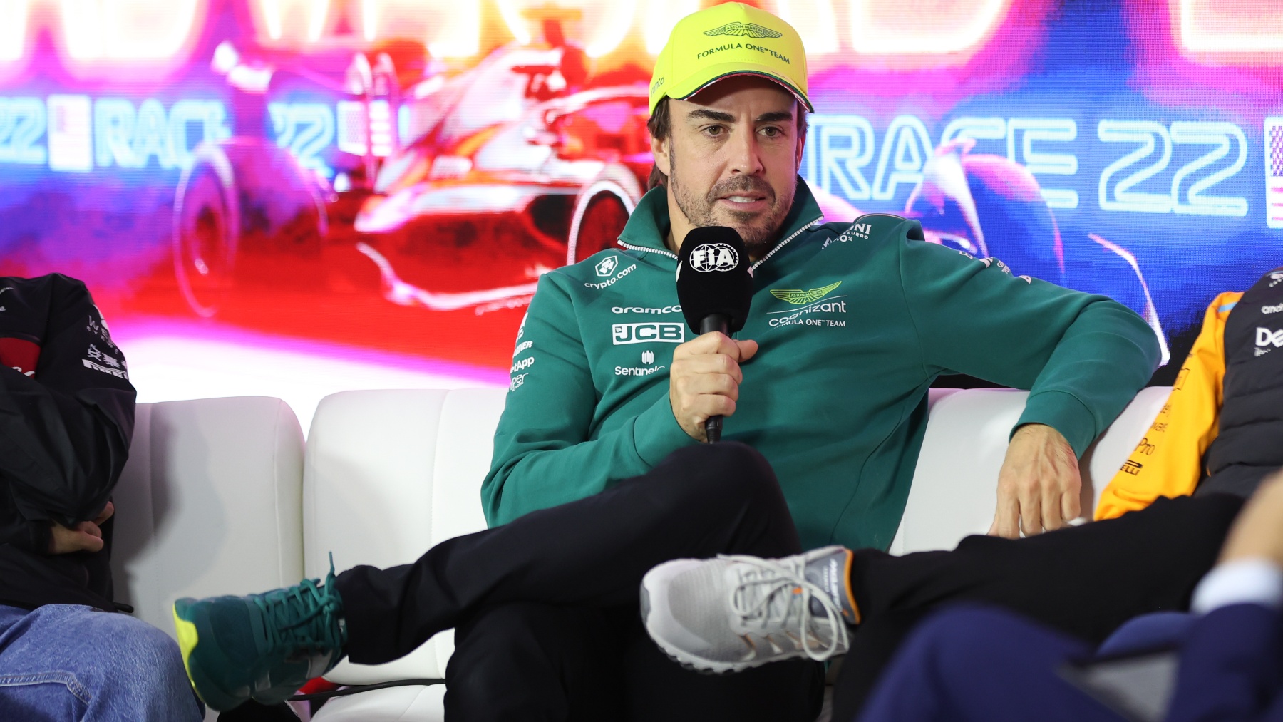 Fernando Alonso en la rueda de prensa de la F1. (Europa Press)