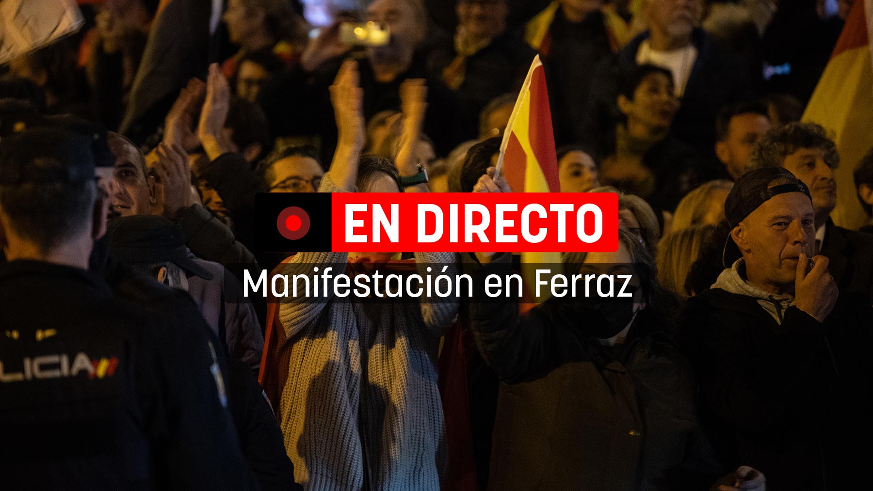 Sigue en vivo las protestas contra Pedro Sánchez hoy en Ferraz | Última hora de la manifestación contra la amnistía en Madrid