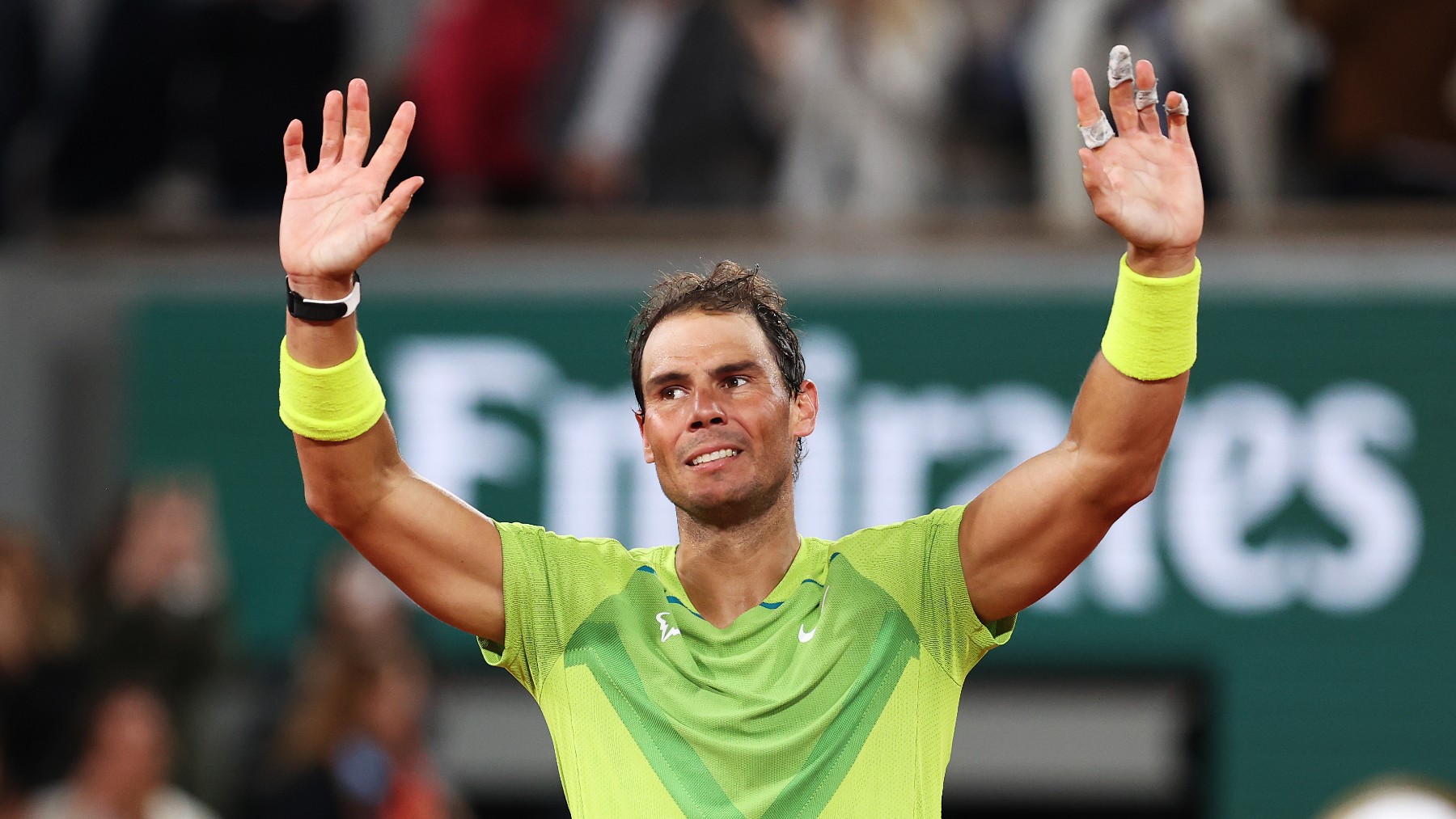 Rafa Nadal celebra una victoria. (Getty)