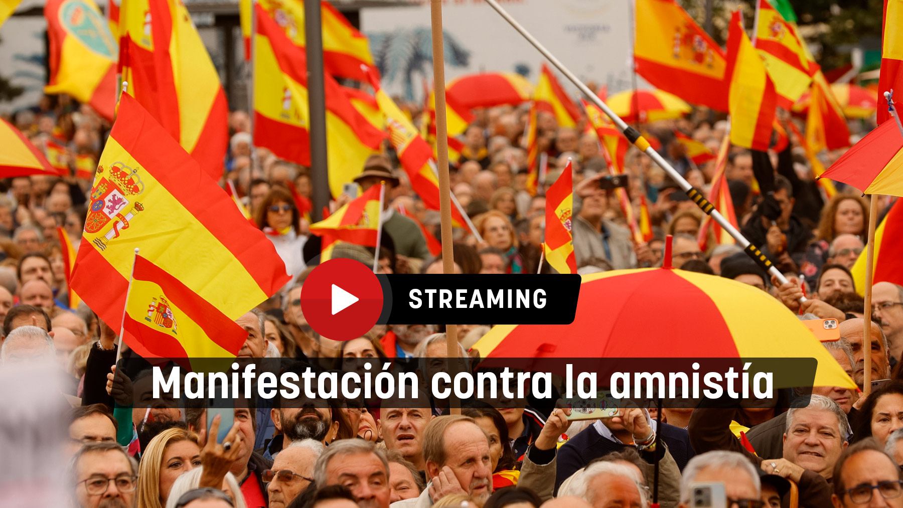 Streaming en directo de la manifestación contra la Ley de la amnistía