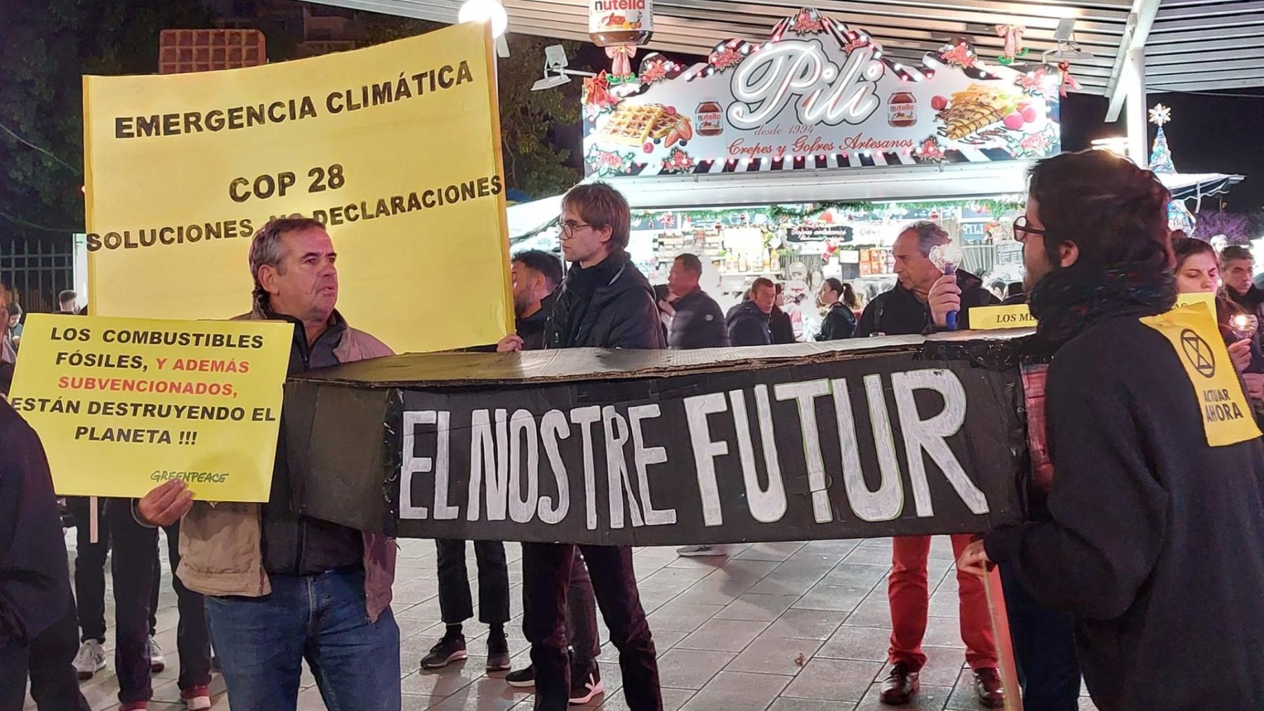 Manifestación de activistas climáticos en Palma.