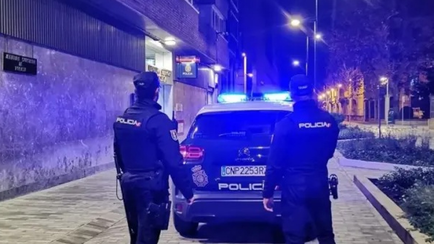 Patrulla policial en Madrid.