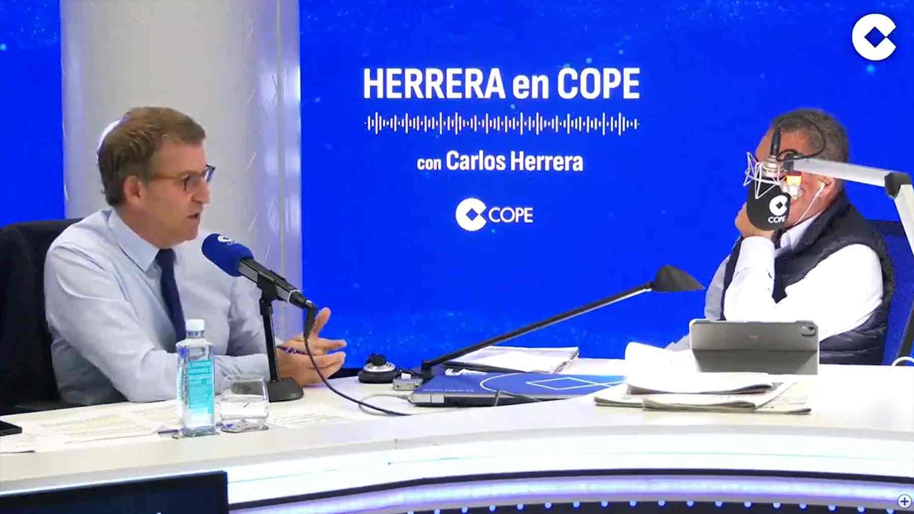 Alberto Núñez Feijóo en la ‘Cadena Cope’.