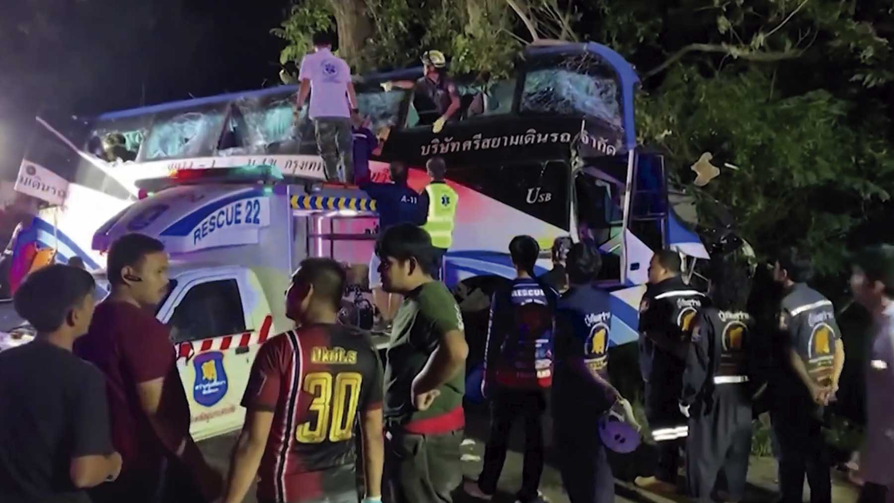 Accidente de autobús en Tailandia.