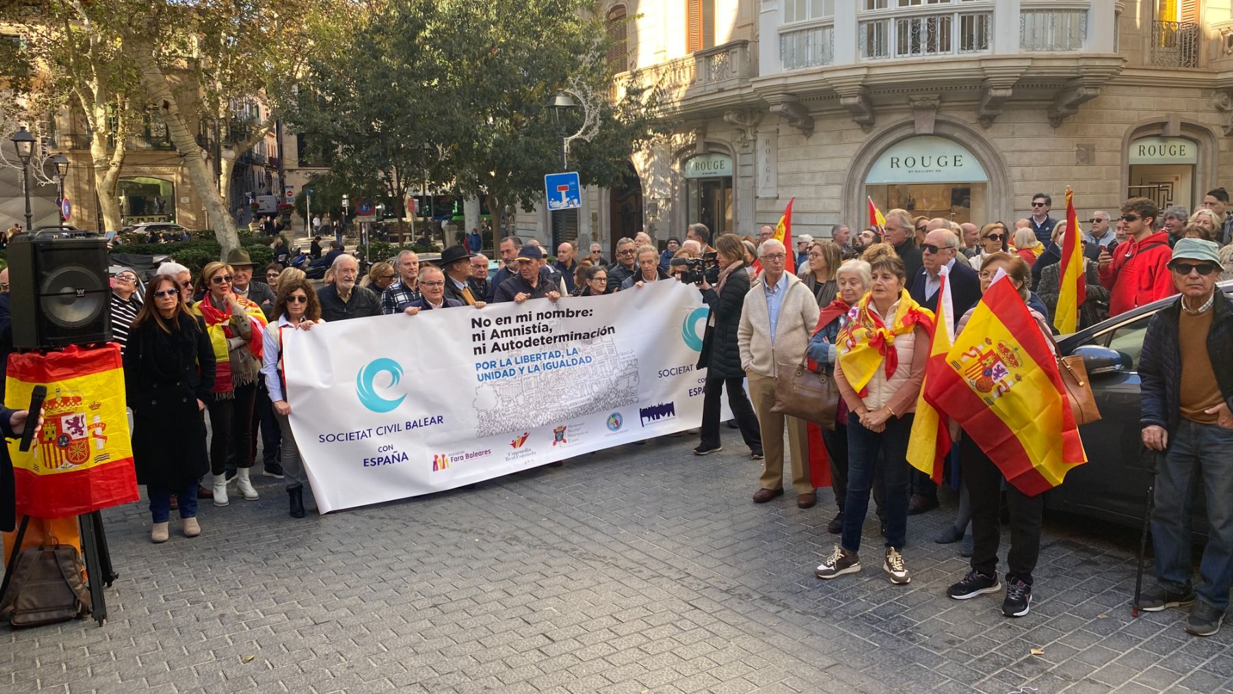 Manifestación en Palma en el Día de la Constitución.