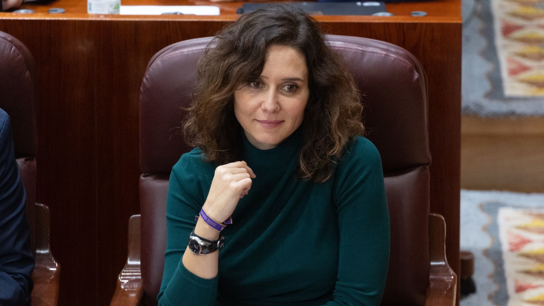 Isabel Díaz Ayuso, presidenta de la Comunidad de Madrid, durante el pleno de la Asamblea (Foto: EP).
