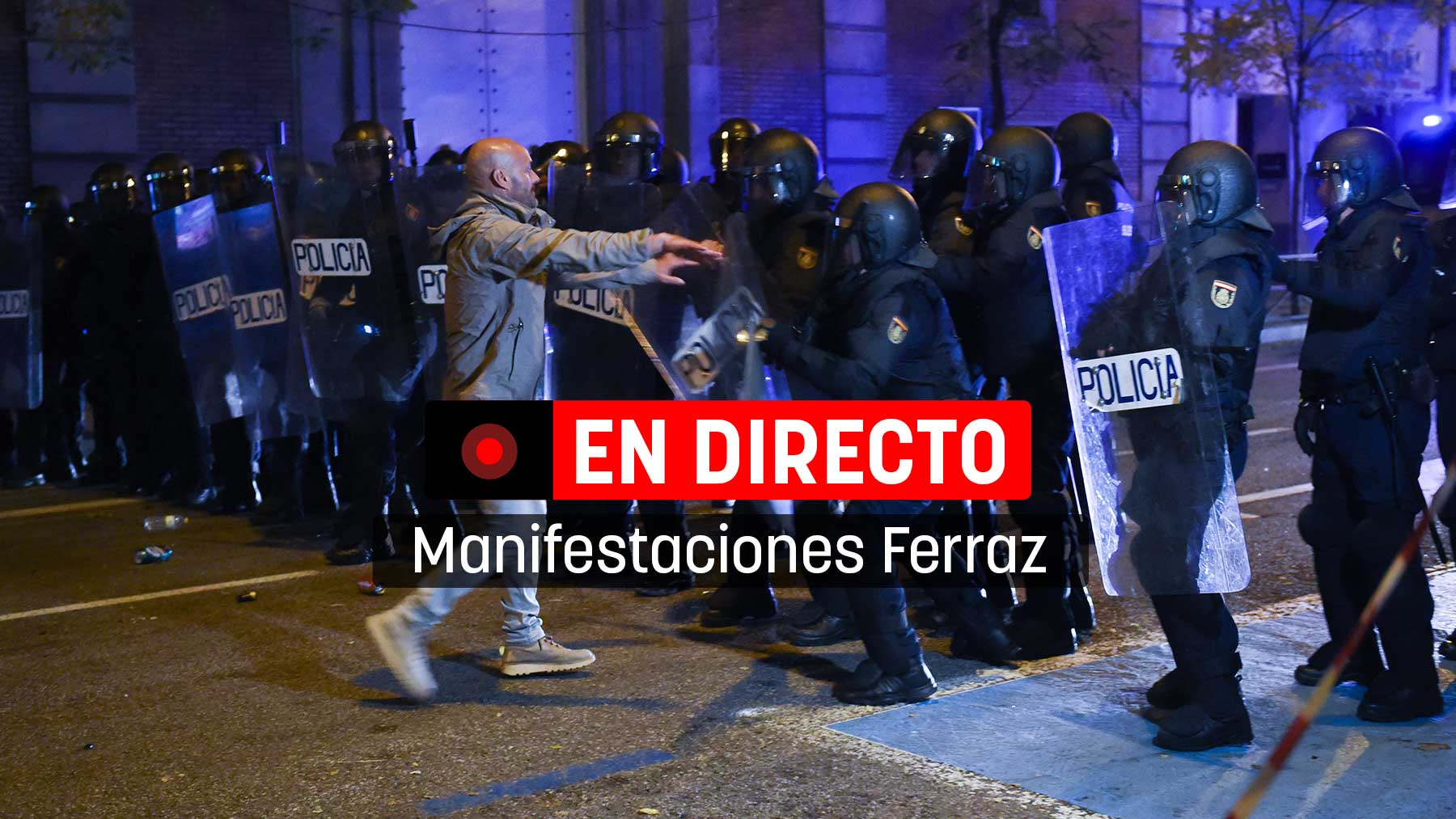 Calle Ferraz, en directo | Últimas novedades en vivo de la manifestación contra la Ley de amnistía hoy