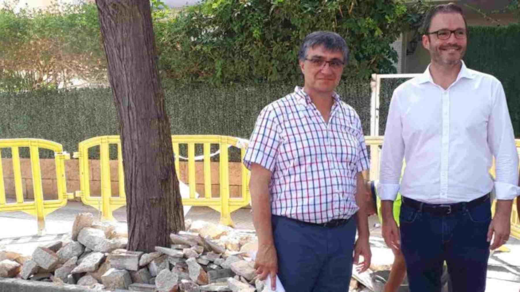 El ex presidente de la empresa municipal de limpieza, Ramon Perpinyà, con el ex alcalde socialista de Palma, José Hila.