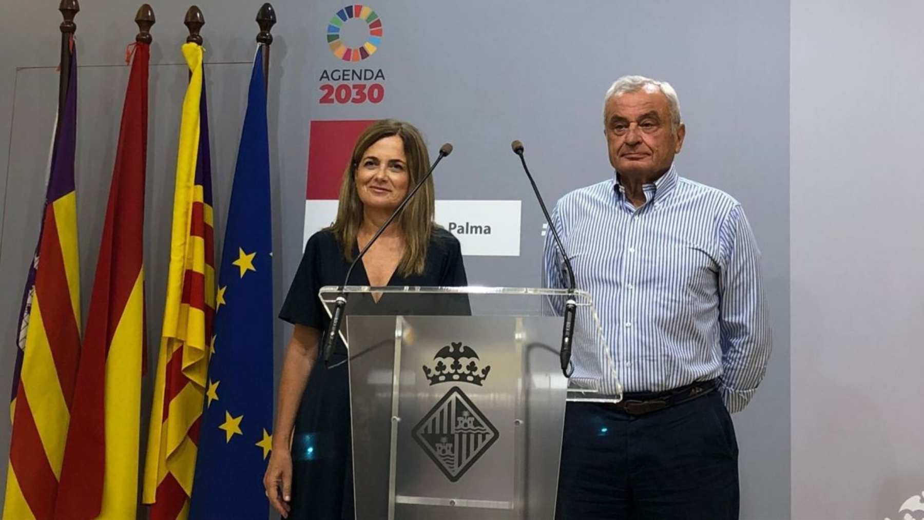 Los concejales de Vox en el Ayuntamiento de Palma, Gari Durán y Fulgencio Coll.