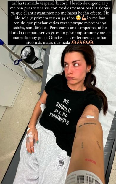 Dulceida preocupa con una foto desde el hospital