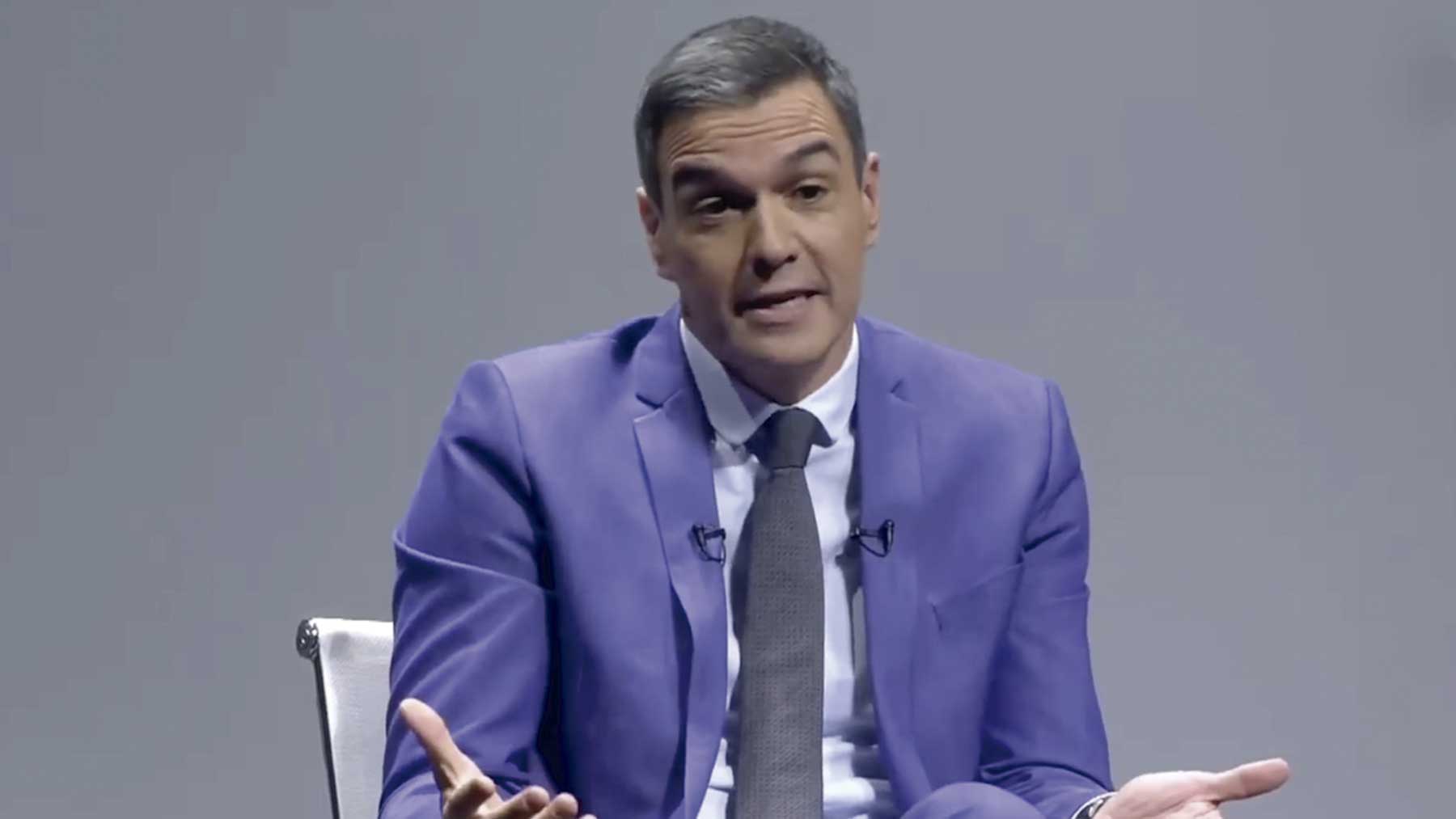 Pedro Sánchez, durante la presentación de su libro