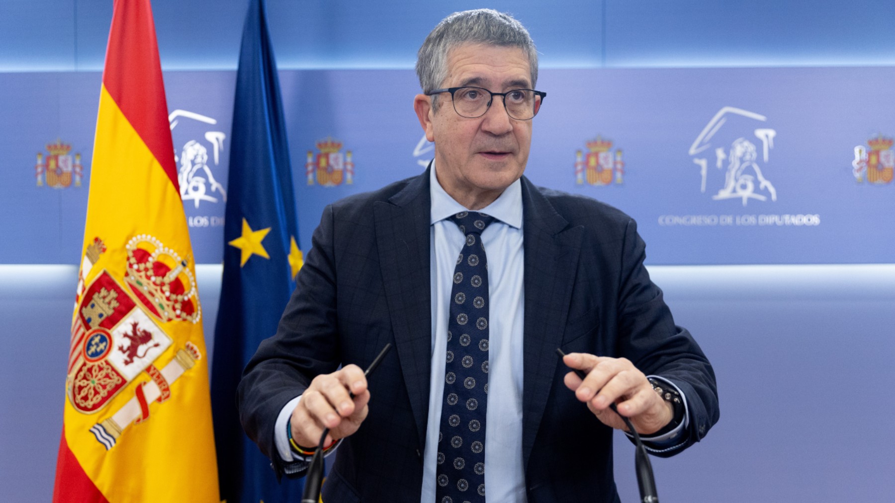 El portavoz del PSOE en el Congreso, Patxi López