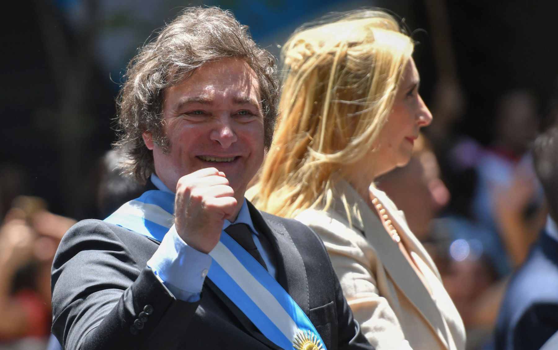 Javier Milei junto a su hermana Karina.