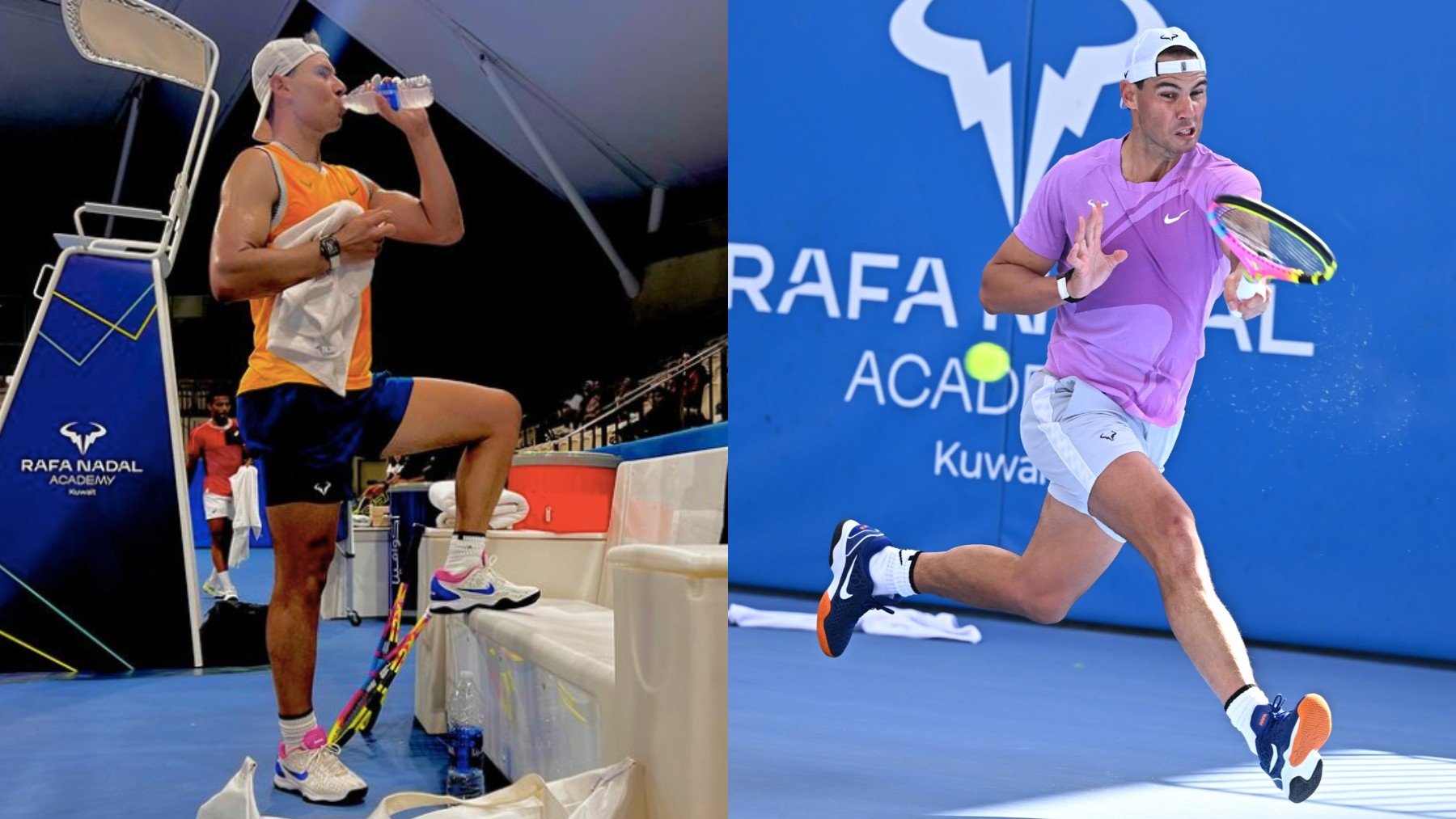 Rafa Nadal, en Kuwait. (RN Academy)