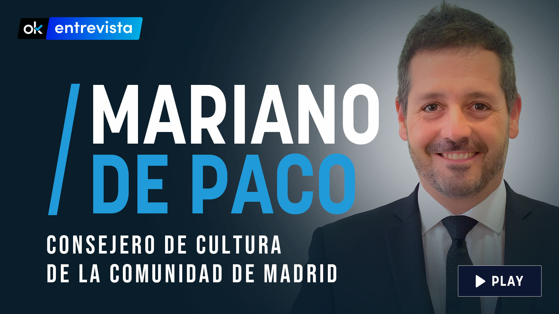 El consejero de Cultura, Turismo y Deporte de Madrid, Mariano de Paco.