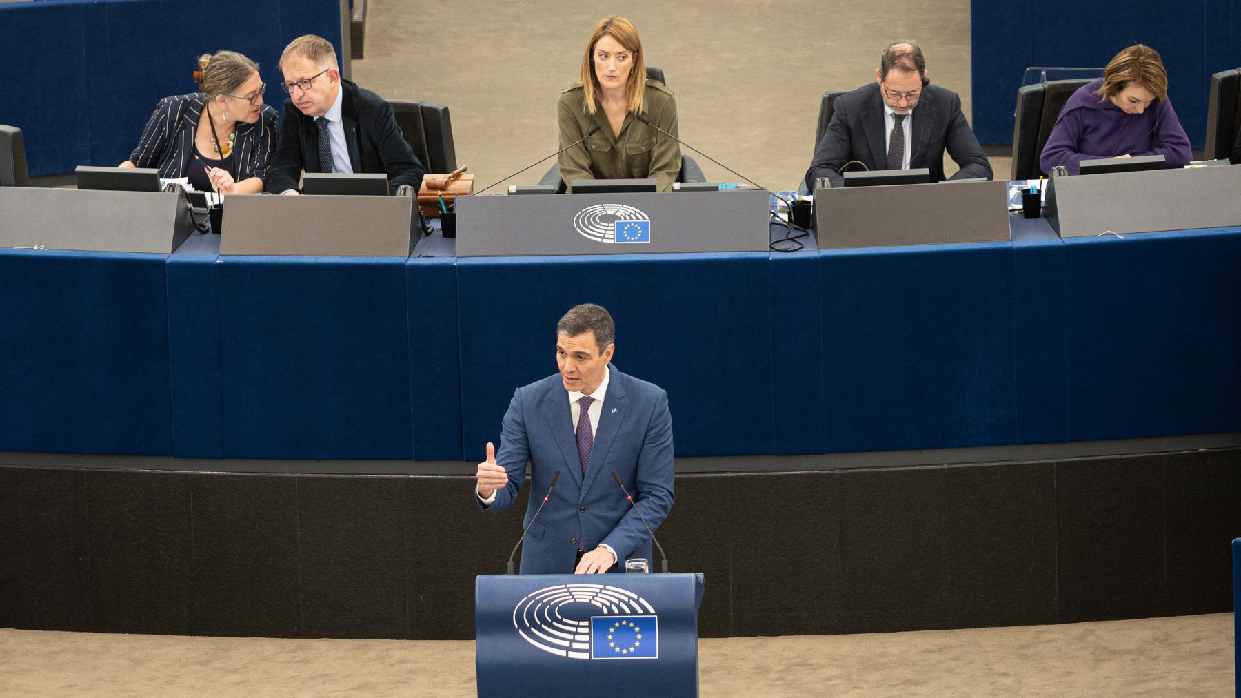 Pedro Sánchez comparece ante el Parlamento Europeo el 13 de diciembre de 2023 (Ep)