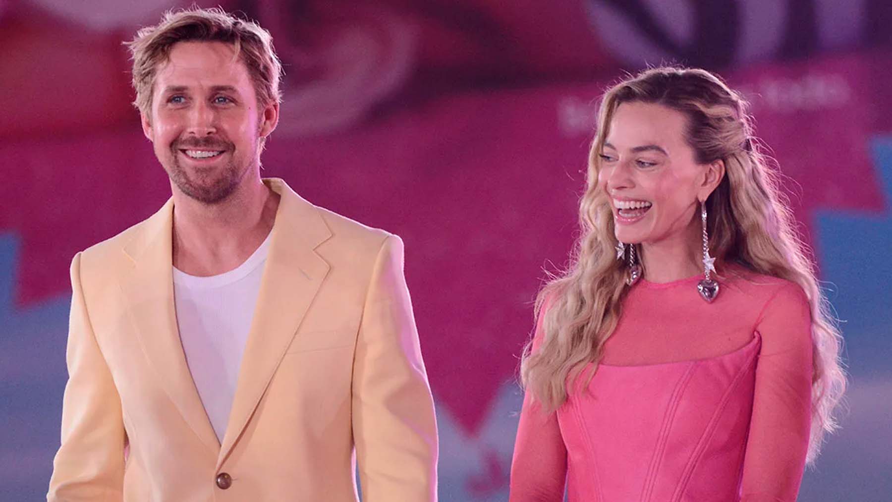 Ryan Gosling y Margot Robbie en la presentación de ‘Barbie’ (Getty Images)