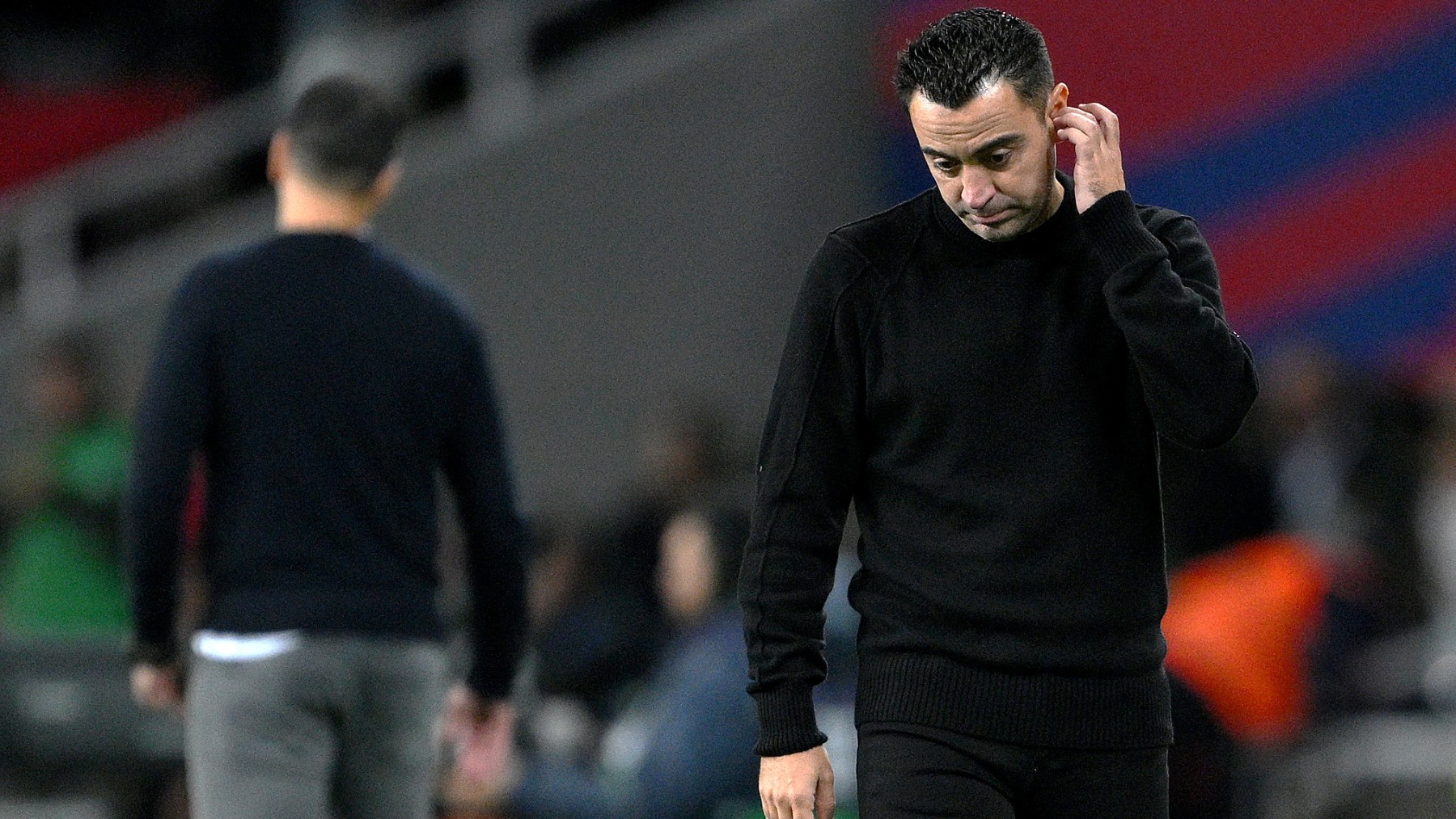 Xavi en el partido ante el Girona. (Getty)