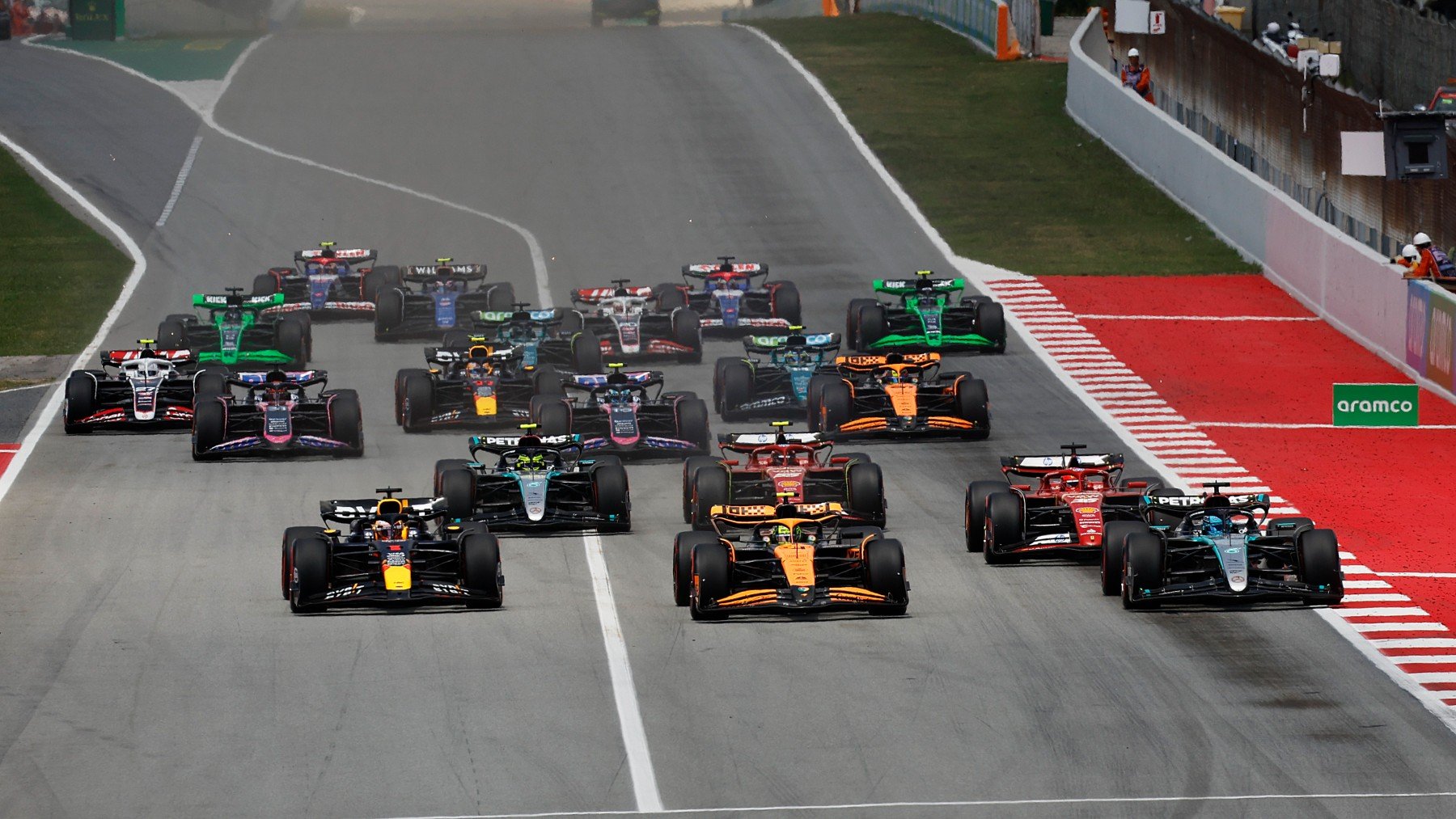 Imagen de una carrera del Mundial de F1 2024. (Getty)