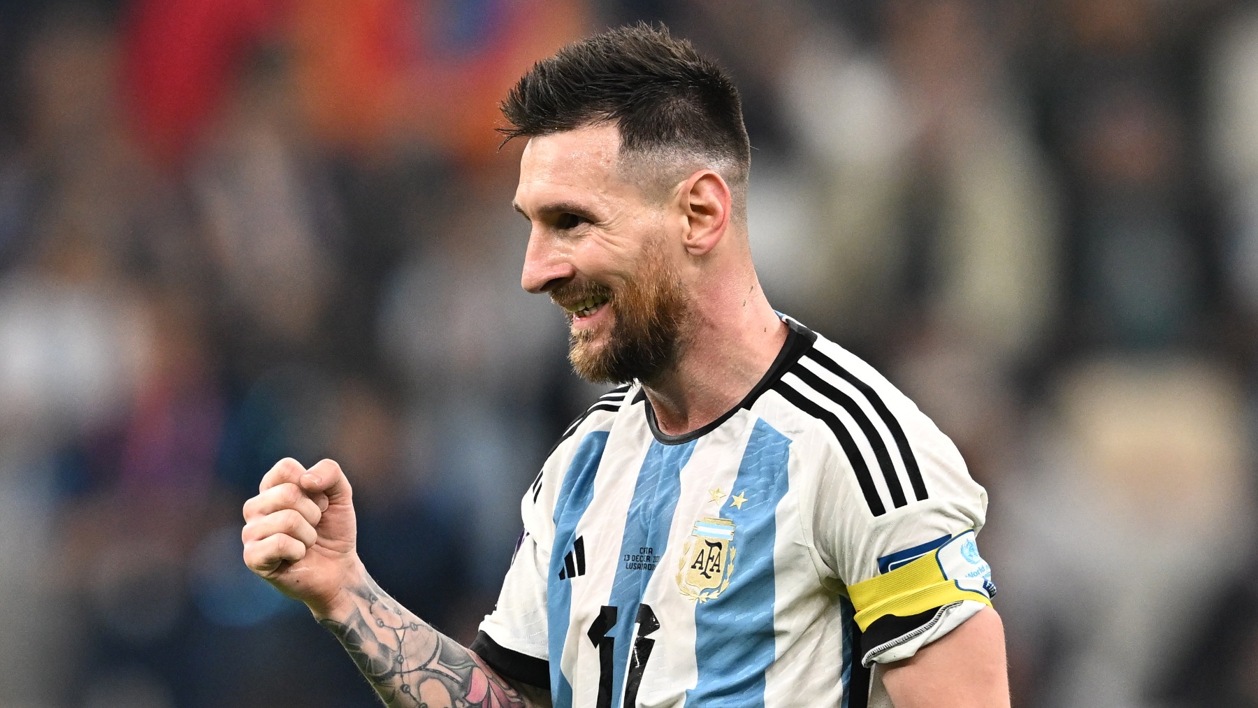 Messi celebra la victoria de Argentina en el Mundial. (EFE)