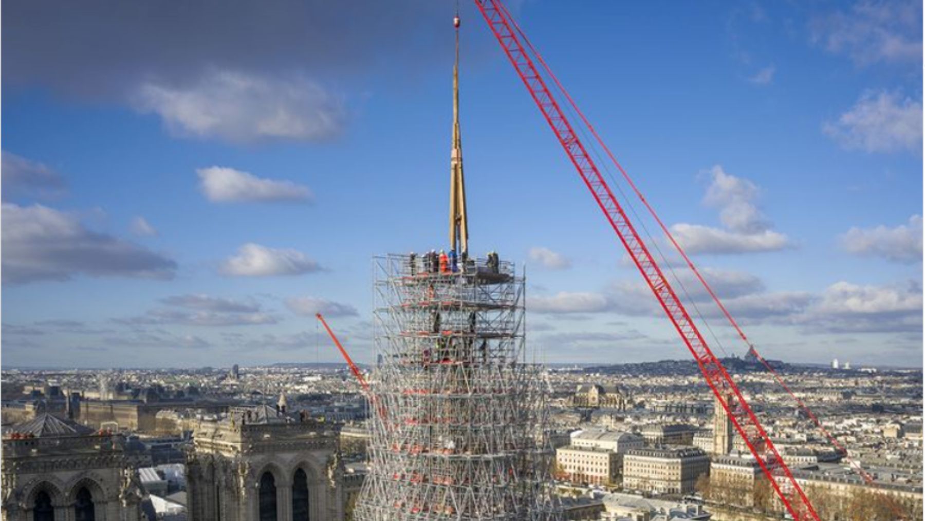 La nueva aguja de la catedral de Notre Dame. (Foto: Rebâtir Notre-Dame de Paris)