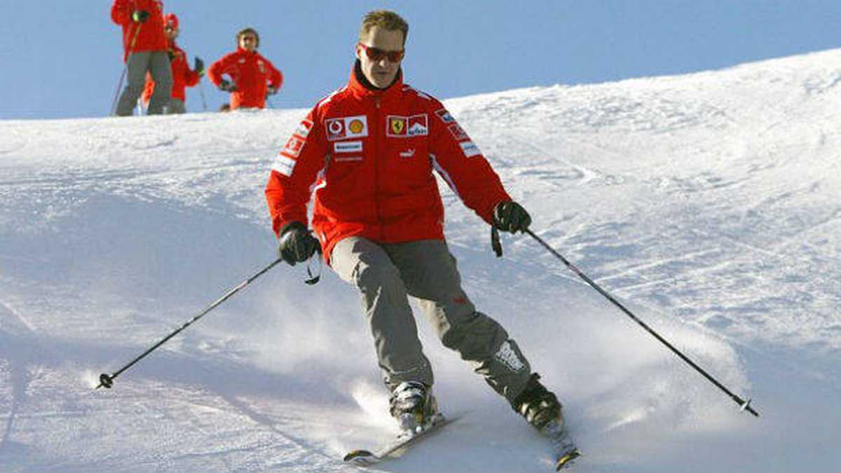 Michael Schumacher, esquiando.