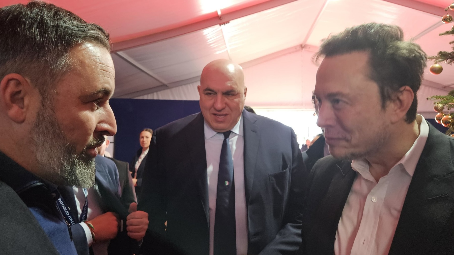 Santiago Abascal y Elon Musk, este sábado en Roma.