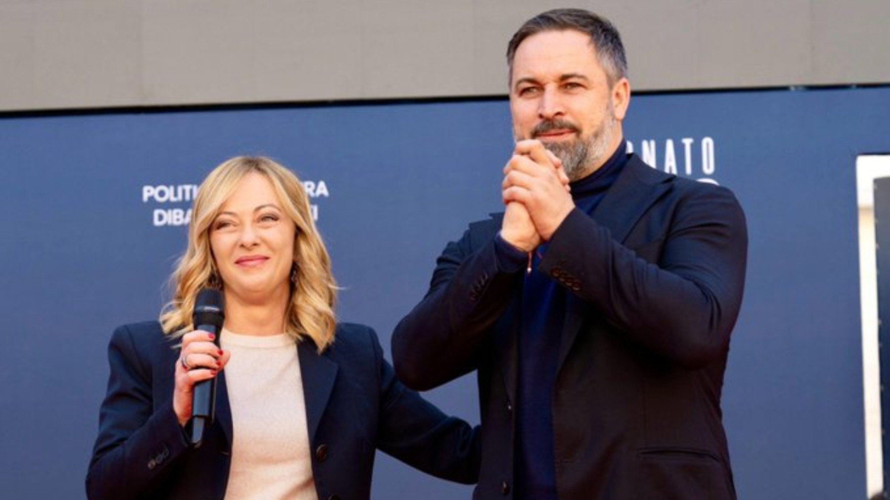 Giorgia Meloni y Santiago Abascal (Foto: Ep)