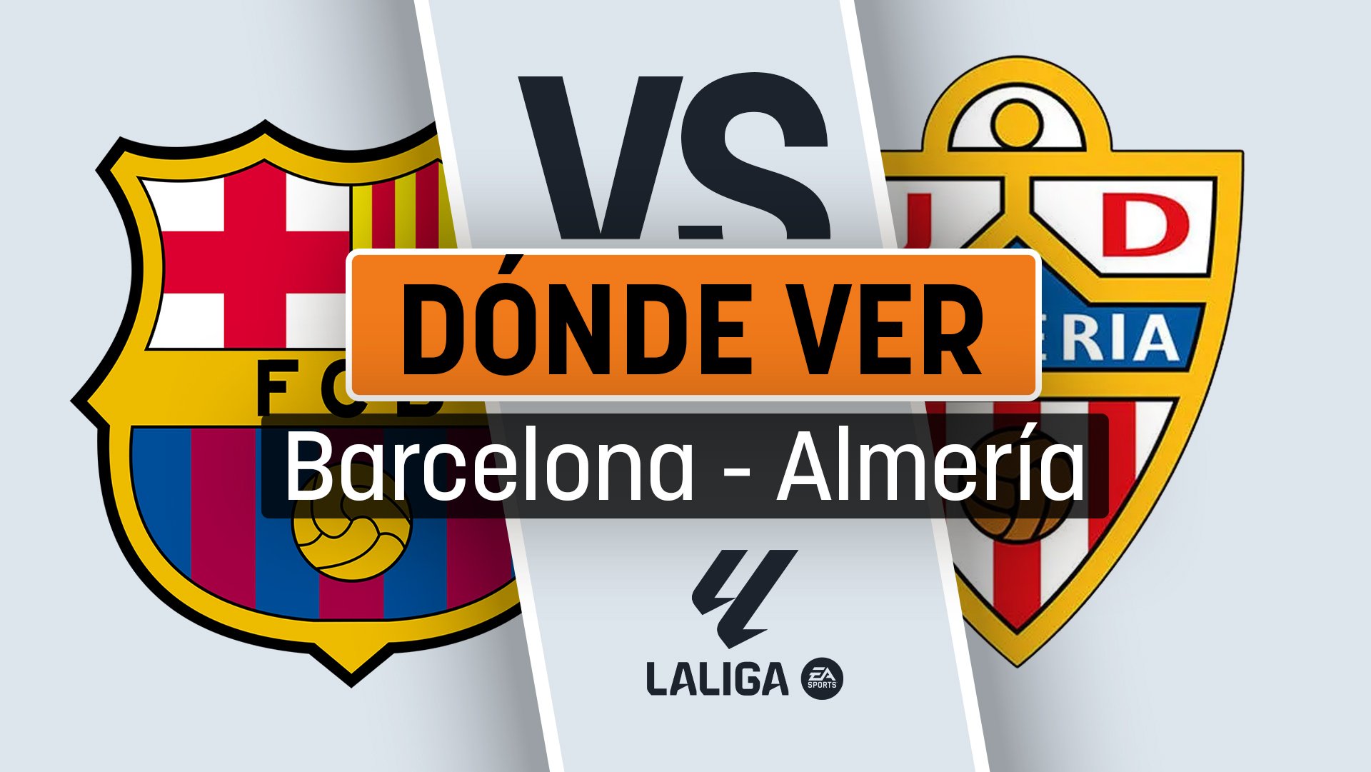 Dónde ver el partido del Barcelona – Almería hoy en directo online y por televisión en vivo.