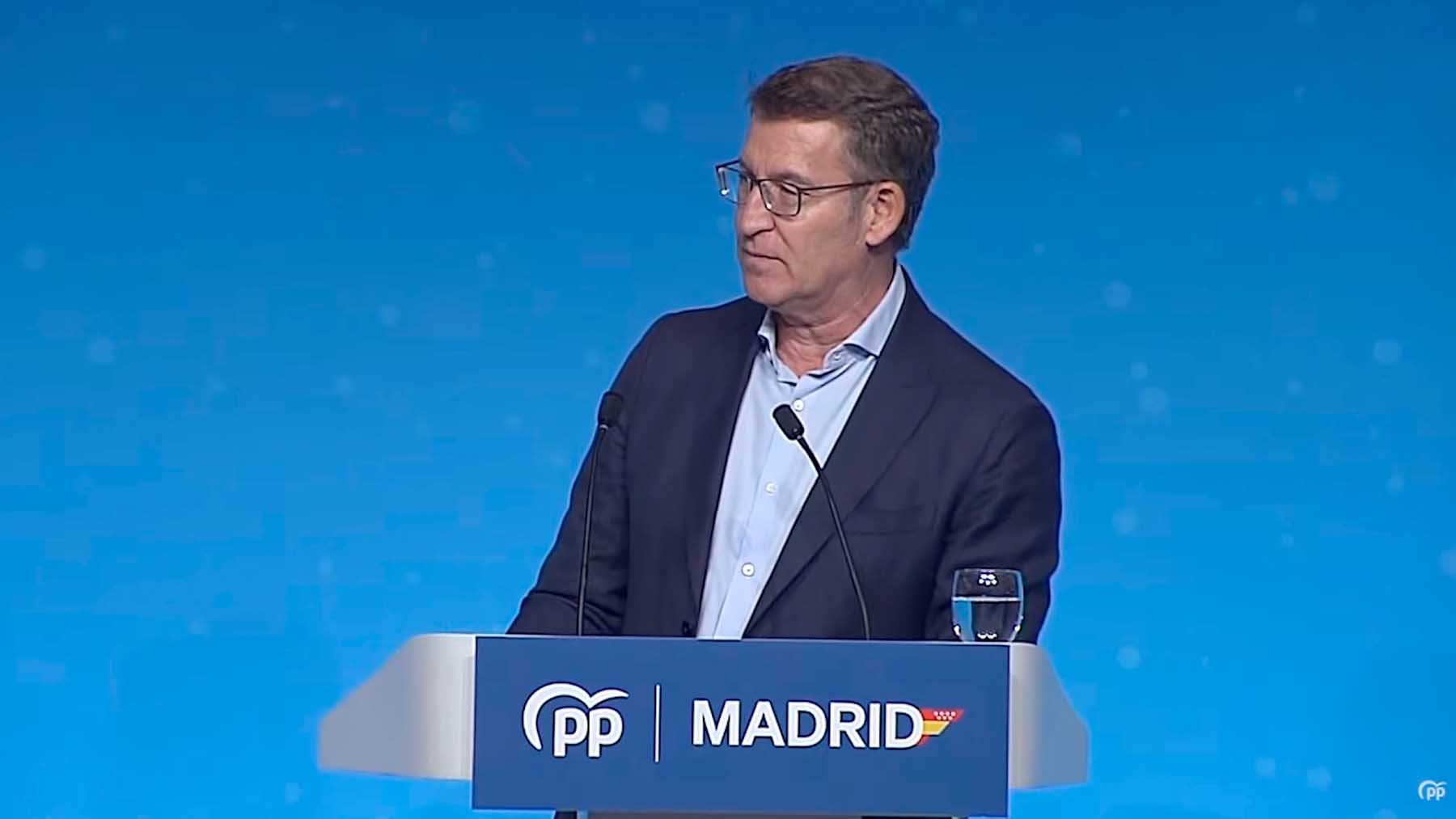 El presidente del PP, Alberto Núñez Feijóo.